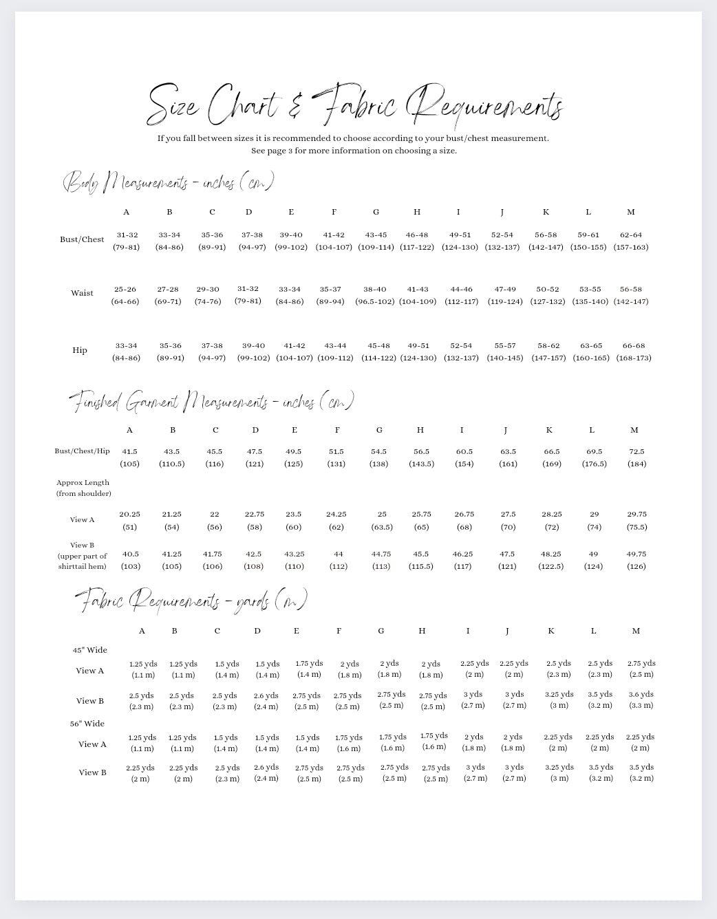 Yarrow Top & Tunic PDF Sewing Pattern