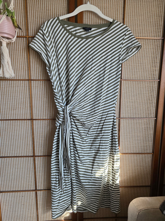 Striped Side Tie Dress