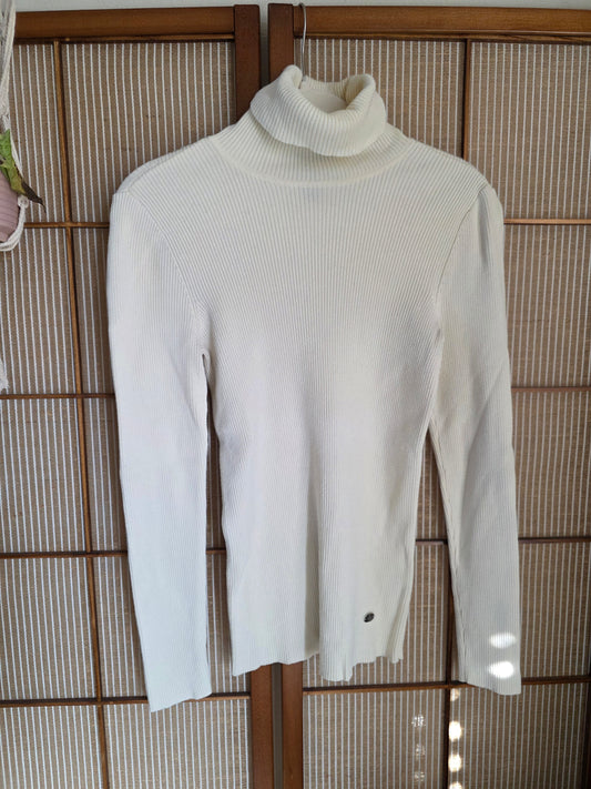 Cream Designer Vintage Turtleneck