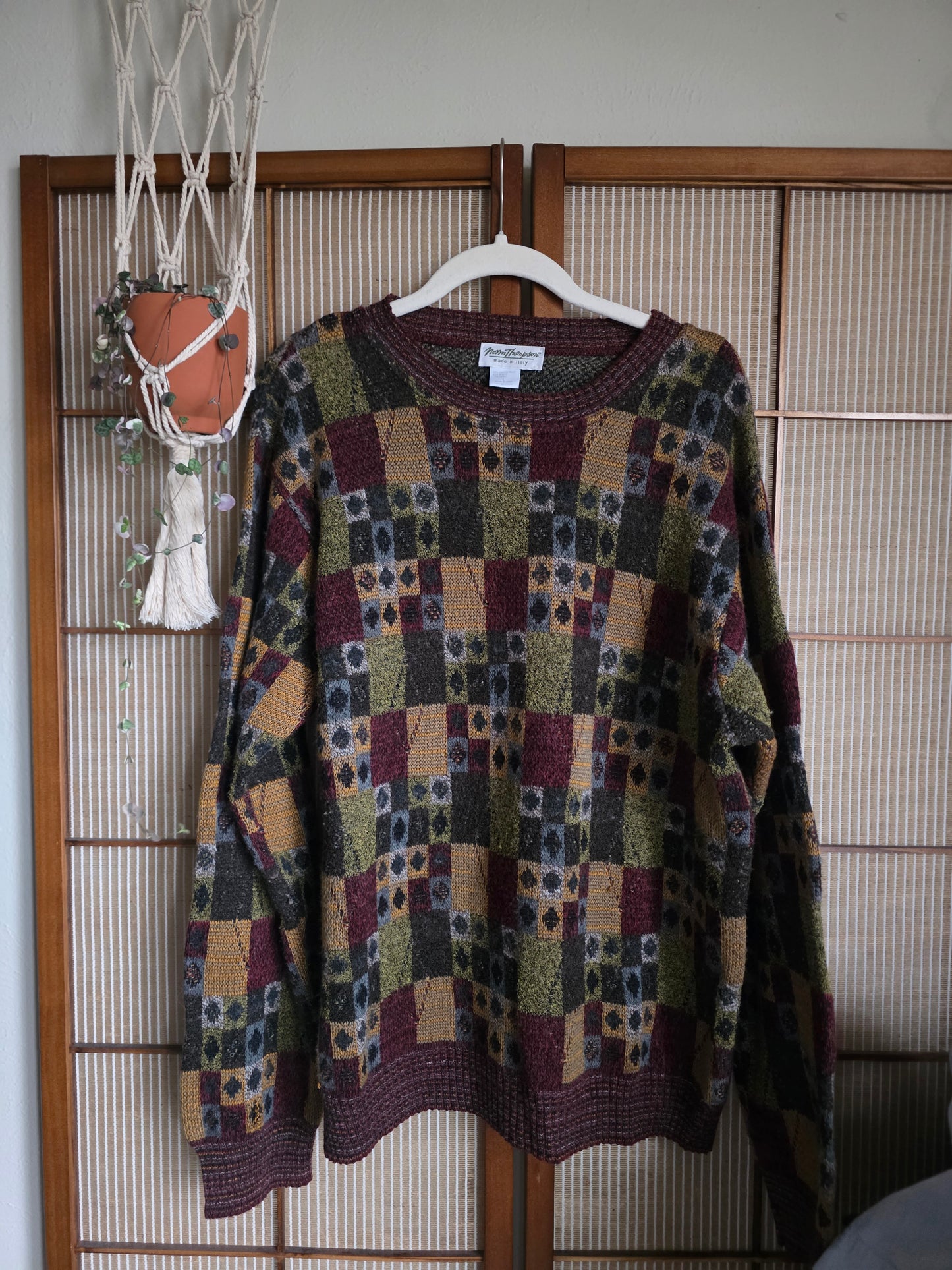 Italian Patchwork Design Sweater