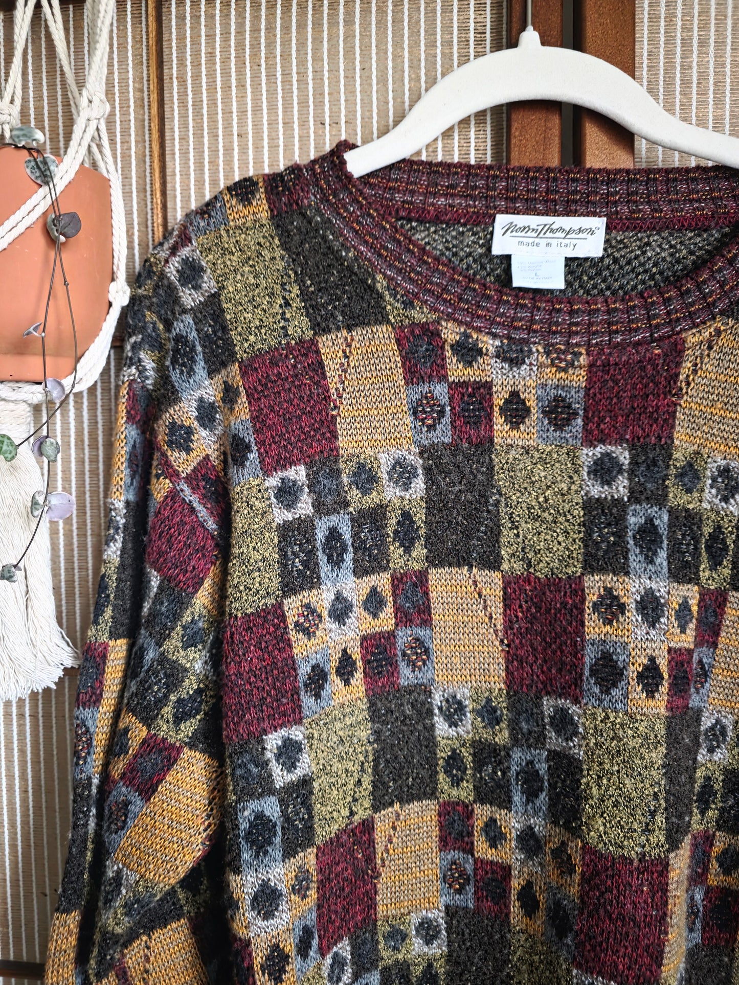 Italian Patchwork Design Sweater
