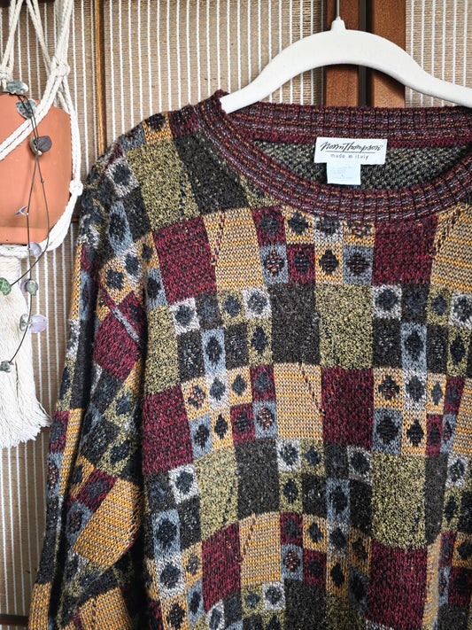 Italian Patchwork Design Sweater