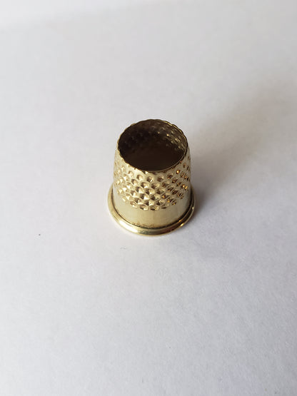 Brass Open Top Thimble (Gold)